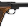 Browning Buck Mark Plus UDX Pistol 051496490, 22 Long Rifle, 5.5", Brown Ambi Grips, Matte Blue Finish, 10 Rds