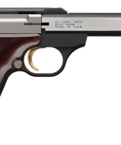 Browning Buckmark Medallion Rimfire Pistol 051475490, 22 Long Rifle, 5.5 in, Rosewood Medallion Grips, Stainless Finish