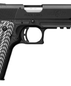 Browning 1911-22 Black Label Suppressor Ready Single Action Pistol 051820490, 22LR, 4 7/8", G10 Grip, Black Finish