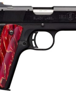 Browning 1911-22 Compact Black Label Regal Red Pistol 051844490, 22 LR, 3 5/8", Red Grips, Matte Black Finish, 10 Rd