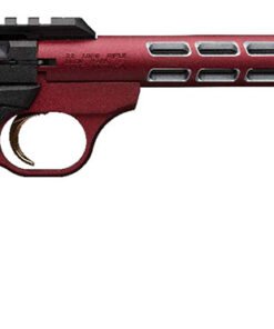 Browning Buck Mark Plus Pistol 051563490, 22 Long Rifle (LR), 5.5", Black Grips, Red Finish, 10 Rds