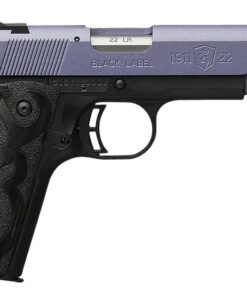 Browning Arms 1911 Black Label Pistol 051893490, 22 LR, 4.25", Black Laminate Wood Grips, Crushed Orchid Cerakote Finish, 10 Rds
