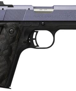 Browning Arms 1911 Black Label Pistol 051894490, 22 LR, 3.63", Black Laminate Wood Grips, Crushed Orchid Cerakote Finish, 10 Rds