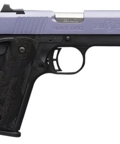 Browning Arms 1911 Black Label Pistol 051986492, 380 ACP, 3.63", Black Laminate Wood Grips, Crushed Orchid Cerakote Slide, 10 Rds