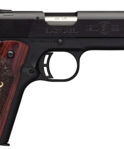 Browning 1911-22 Black Label Medallion Pistol 051851490, 22 Long Rifle (LR), 4.25", Rosewood Grips, Matte Black Finish, 10 Rds