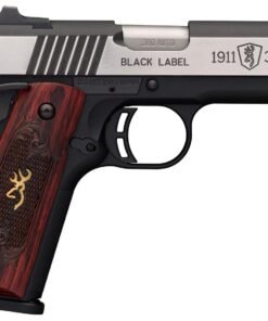 Browning 1911-380 Black Label Medallion Pro Compact Pistol 051913492, 380 ACP, 3.58", Rosewood w/Gold Buckmark Inlay Grips, Matte Black Finish, 8 Rds