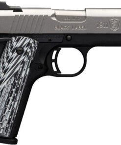 Browning 1911-380 Black Label Pro Stainless Compact Pistol 051924492, 380 ACP, 3 5/8", G10 Grips, Black, Night Sights, 8 Rd