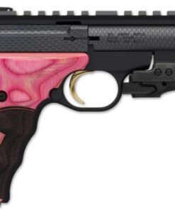 Browning Buck Mark Black Label Pistol 051510490, 22 LR, 4", Pink Laminated Grips, Carbon Fiber Dip Finish, 10 Rd