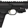 Browning Buck Mark Black Label Pistol 051545490, 22 LR, 4" Threaded, Black Overmold Grips, Matte Black Finish, 10 Rd