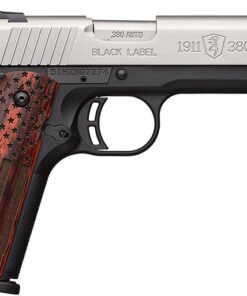 Browning 1911-380 Black Label Pro Pistol 051978492, 380 ACP, 3.63", Rosewood US Flag Grips, Two-Tone Finish, 8 Rd