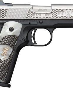 Browning 1911-380 Black Label High Grade Pistol 051958492, 380 ACP, 4.25", Pearl Grips, Engraved, Night Sights, 8 Rd