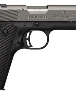 Browning 1911-22 Black Label Pistol 051889490, 22 LR, 4.25", Black Grips, Tungsten Cerakote Finish, 10 Rd