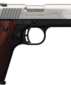 Browning 1911-380 Black Label Medallion Stainless Pistol 051930492, 380 ACP, 4.25", Rosewood Grips, Two Tone Finish, 8 Rds